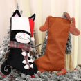 thumbnail image 5 of Mini calcetines navideños, decoración colgante para árbol de Navidad, bolsa de regalo de dulces de Papá Noel, nuevo (marrón) (2 unidades), 5 of 5