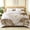Beige Tropical Palm, variant on Davulos Sunflower Quilts for King Bed,3 Piece Farmhouse Floral Bedspread Coverlet Set,Reversible Bed Cover Lightweight Gingham Bedding for Cottage Bedroom Decor