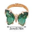 thumbnail image 2 of Ladies Fashion Creative Solid Color Butterfly Adjustable Ring With Opening, 2 of 8