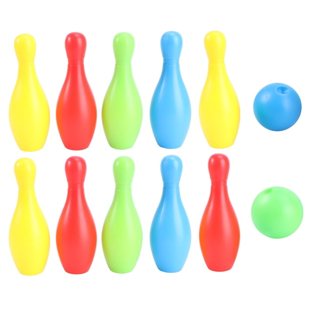 OULII 1 Set of Kids Bowling Ball Set Assorted Color Plastic Bowling Games for Kids Indoor