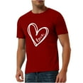 thumbnail image 1 of DPTALR T-shirt Décontracté à Manches Courtes Imprimé Amour pour la Saint-Valentin, 1 of 6