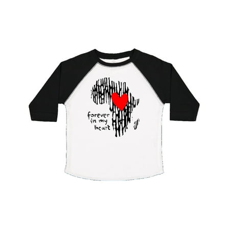 

Inktastic Black History Month Forever in My Heart Ink Print Africa Gift Toddler Boy or Toddler Girl T-Shirt