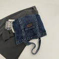 thumbnail image 2 of Halloween Women Denim Shoulder Bag Casual Underarm Bag Trendy Commuting Bag Daily Casual Portable Bag (Dark Blue), 2 of 10