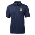 thumbnail image 2 of Men's Cutter & Buck Navy Nashville SC DryTec Virtue Eco Pique Tile Print Recycled Polo, 2 of 3