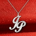 thumbnail image 3 of Personalized Two Initial Pendant Necklace Monogram in Sterling Silver, 3 of 4