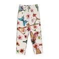 thumbnail image 4 of Fotbe Watercolor Floral With Butterflies Women's Pajama Pants,Sleepwear Pants,Pj Bottoms Drawstring And Pockets-XX-Large, 4 of 9