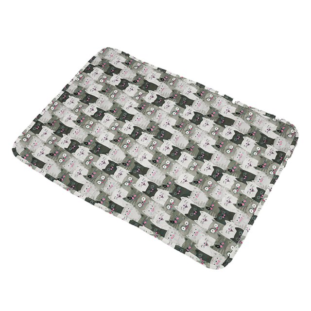 CSChome Pet Diaper Pad Pet Pad Dog Diaper Mat Soft Breathable Cartoon Print Washable Training Urine Mat