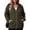13 Army Green, variant on Gleelist Plus Size Hoodies For Women Lightweight Long Sleeve Zip Up Hooded Sweatshirt Trendy Ribbed Knit Jackets With Pockets XL-5XL