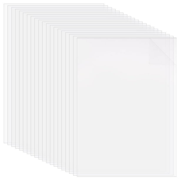 20 paquetes de láminas de PET transparente de 0,25 mm, tamaño A4 (11,8 x 8,2 pulgadas), impermeables, de repuesto para marcos de fotos, antipolvo.