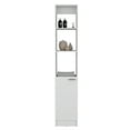 thumbnail image 2 of Linen Closet Storage Cabinet, 1 Door Cabinet, 6 Adjustable Shelves, Modern White Finish, 2 of 8