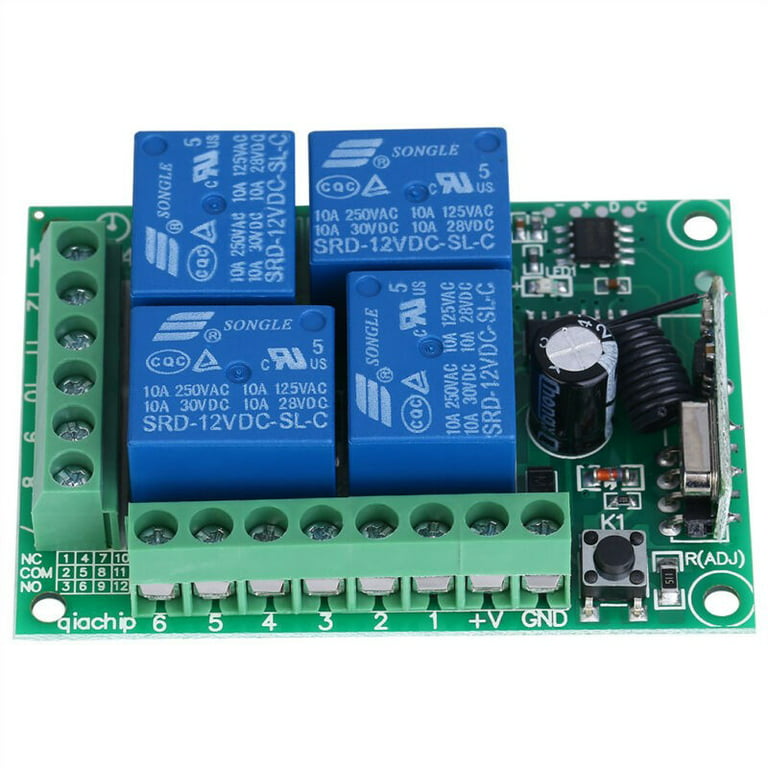 Remote Control Switch DC 12V 4 Channel Relay Receiver