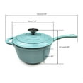 thumbnail image 2 of HAWOK Enameled Cast Iron Saucepan 2-Quart Dia.18CM Green, 2 of 5