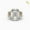 YELLOW GOLD, variant on 18k Emerald and Cadillacs Moissanite Three Stone Ring with Hidden Halo