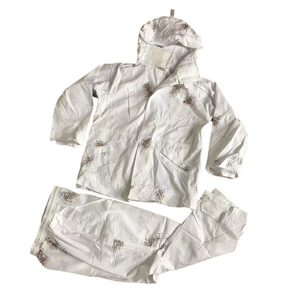 White Snow Ghillie Suit Hunting Bionic Clothes Ski Suit