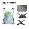 thumbnail image 6 of Easygdp Dragonfly Floral Drawstring Backpack, Beach Sackpack, Travel Sackpack Lightweight for Sports, Gym, Travel, Swimming - Small, 6 of 9