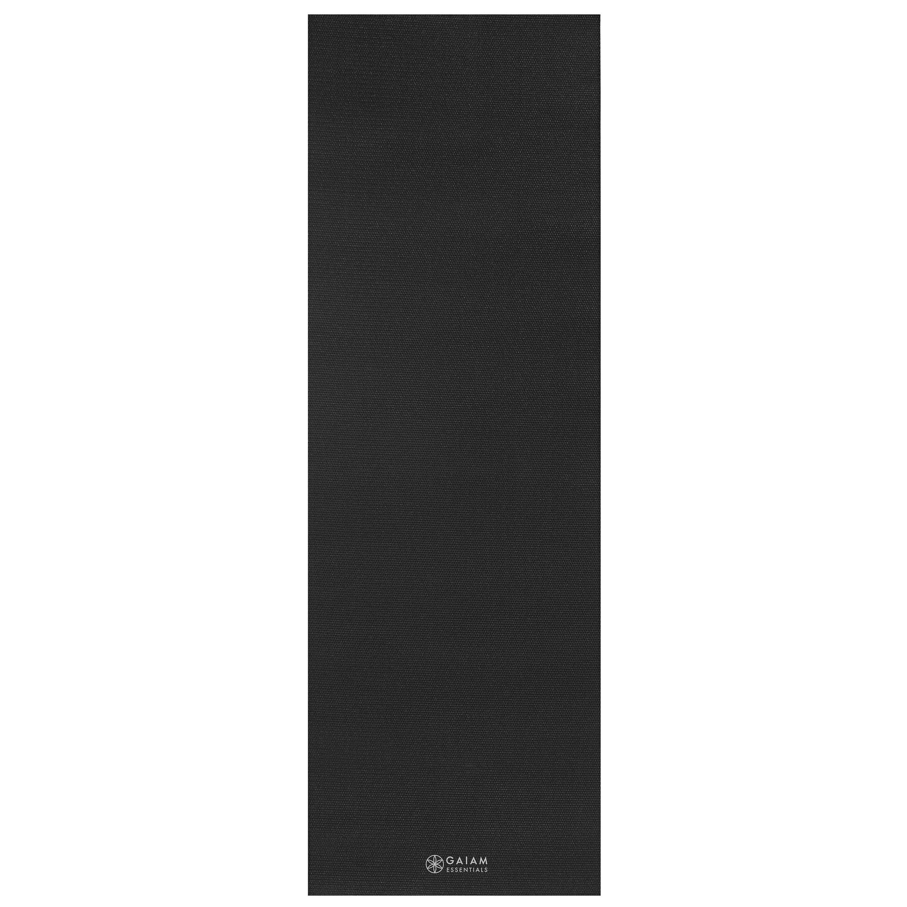 Gaiam Essentials 6mm Yoga Mat, Black