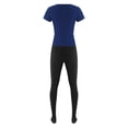 thumbnail image 4 of Aislor Combinaison de Ballet une Pièce à Manches Courtes pour Hommes, Bleu Marine L, 4 of 5