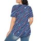 thumbnail image 3 of Tops Cortos para las Mujeres Cuello Redondo Suelto Impreso de Manga Corta, Tops Sueltos para las Mujeres, 3 of 5