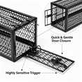thumbnail image 5 of BPPEG Live Rat Trap Indoor/Outside - Squirrel Trap for Chipmunk, Small Rabbits, Weasel and Similar-Size Rodents, Fully Assembled, Black, 5x5x9", 5 of 7