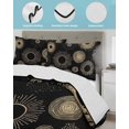 thumbnail image 4 of Geometric Black Twin Size Down Alternative Comforter, Lightweight Comforter Quilt Bedding Set with Pillow Shams Abstract Goldeb White Boho Circle Dot All Seasons Bed Comforter Duvet Insert 68"x86", 4 of 7