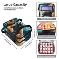 thumbnail image 3 of Sea Lion Double Layered Insulated and Refrigerated Lunch Bag with Two Compartments, Large Capacity, and Handheld Carry - 7.1x11.4x16.1 Inches, 3 of 6
