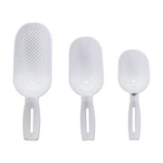 Mainstays 3-Piece Plastic Kitchen Scoop Set, White