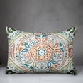 thumbnail image 3 of Creative Products Large Orange and Green Folk Pattern 14x20 Indoor / Outdoor Pillow, 3 of 3