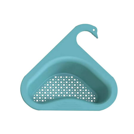 

Fovolat Drain Basket|Multifunctional Sink Strainer Basket|Punch-Free Swan Triangle Sink Filter Kitchen Bathroom Accessories Storage Rack for Storing Food Dish Sponges Scrubbers Scouring Pads