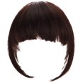 thumbnail image 1 of HLONK Frange à Clip pour Cheveux Humains pour Usage Quotidien Brun Foncé, 1 of 6