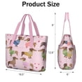 thumbnail image 3 of Tote Bag for Women - Colorful Funny Dachshund Shoulder Bag - Large Utility Work Duffle Bag with Zipper Handbag for Travel, Work, Sprots, 3 of 5