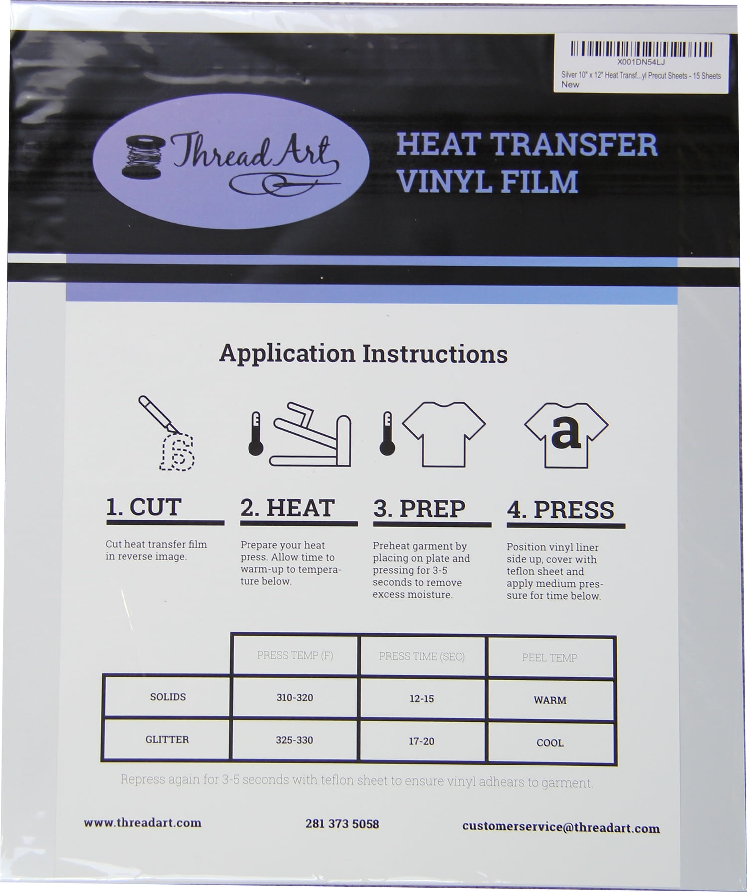 Printed HTV Transfer Sheet 12x12 –