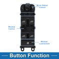 thumbnail image 3 of Interruptor de ventana eléctrica Unique Bargains No.LR007401 Interruptor de control de ventana para Land Rover LR2 2009-2015 Negro, 3 of 7