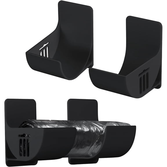 Jimin 4pcs Trash Bag Holder, Trash Bag Dispenser Roll Holder Wall Mount Shopping Grocery Bag Roll Holder Plastic Trash Bag Organizer for Cabinet Kitchen Home Garbage Organization