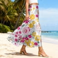 thumbnail image 4 of LWavelet Women Polka Dot Print Maxi Skirt Elastic Waist With Pockets Casual Summer Long Skirt Hot Pink L, 4 of 5