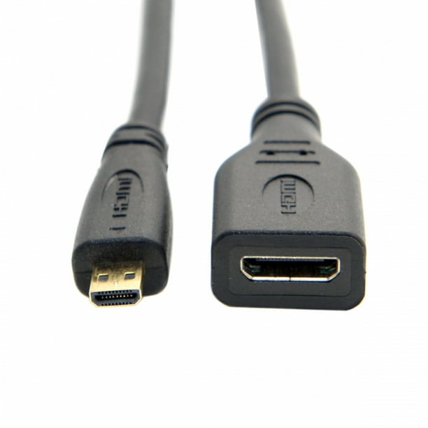 Søg grænseflade vase Xiwai Cable D Type Micro HDMI 1.4 Male to Mini HDMI 1.4 Female C Type  Extension Cable 10cm for Laptop PC HDTV - Walmart.com