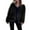 Black, variant on Clearance! Mifelio Faux Fur Coat Women's Solid Color Faux Coat Long Sleeves Jacket Outerwear Tops Warm Winter Winter Coats for Women Black L