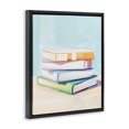 thumbnail image 2 of Stupell Industries Glam Pastel Reader's Book Stack Black Floating Frame Canvas Art, 25 x 31, by The Prints Vibe, 2 of 8