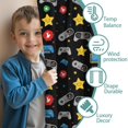 thumbnail image 3 of Blackout Kids Curtains,Colorful Games Star Black Pattern Childrens Insulated Curtains Set Of 2,Bedroom Essentials,Toddler Room Decor 42"x63", 3 of 5