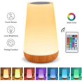 thumbnail image 1 of Luz nocturna LED, lámpara de noche, lámpara nocturna táctil colorida, control remoto, recargable con brillo ajustable, para dormitorio, habitación de niños y sala de estar, 1 of 4