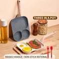 thumbnail image 7 of FHBVT 3 in 1 Frying Pan Non-Stick Multi-Purpose Pan for Breakfast Eggs Meats Seafood 70% Oil Fume Reduction Heat-Resistant Handle Versatile Gas Induction Ceramic Stoves Easy Clean Cooking Essential, 7 of 7