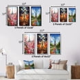 thumbnail image 4 of Designart "Paris in Bloom Vintage Collage Delight" City Paris Framed Wall Art Set Of 3 - Pink Paris Frame Gallery Set For Office Decor, 4 of 6