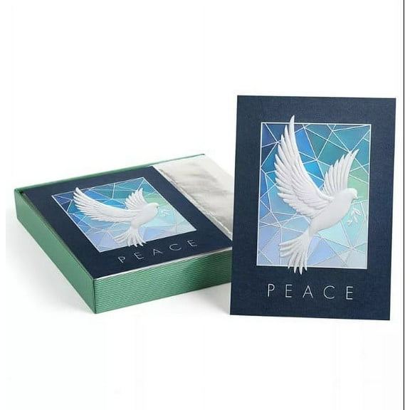 Masterpiece Studios Stained Glass Dove Peace 16 Greeting Cards / 16 Envelopes
