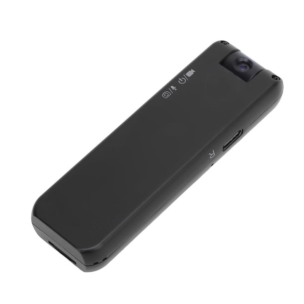 Cámara Pequeña Portátil, Videocámara de Bolsillo de Lente Giratoria de 180 Grados Recargable Con Clip para Guardia de Seguridad