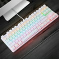 USB Wired Mechanical Keyboard,87 Key RGB Backlit Keyboard,Suspend