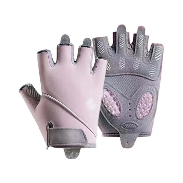 Fgnfyis Children Outdoor Sports Exercise Cycling Gloves Half Finger Through Open Finger Pink
