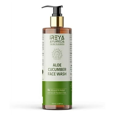 Cucumber Aloe Vera Face Wash 100ml (6.76oz) Face Wash for men and women Made With Cucumber extract & Aloe vera gel.Pure, Vegan, Cruelty Free
