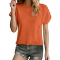 thumbnail image 3 of RongHuan Womens Tops Short Sleeve Shirts Blouses Dressy Casual T-Shirts Crew Neck Tshirt, 3 of 5