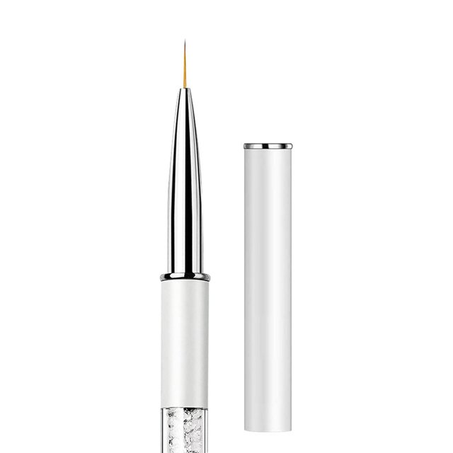 Pinceles para decoración de uñas, pincel delineador de 7/9/11mm con mango y tapas de diamante brillante, pincel para pintar uñas en Gel, pinceles para dibujar uñas
