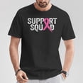 thumbnail image 2 of Support Squad Breast Cancer Awareness Month Pink Mens T-Shirt, Cancer Awareness Ribbon Tee, Men’s Pink Support Shirt, Fundraiser Charity Graphic Top, 2 of 3