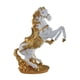 thumbnail image 2 of Estatua de caballo de resina, escultura de caballo, adorno de mobiliario moderno, estatua coleccionable de animales para estantería, sala de estar Oro blanco, 2 of 9